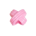 Pink acrylic X-shaped cross ring accessory with glossy finish and minimalist design - Prepared By / Light Pink