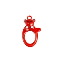 Red bear-shaped alloy spring clasp for DIY keychains and creative bag accessories - Bear / Red