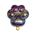 Ciondolo zampa iridescente con anello dorato per gioielli DIY e accessori vari - Nero Pieno