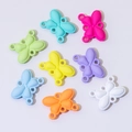 Colorful matte butterfly silicone beads with four holes for DIY jewelry and phone chains - Butterfly Hanging Hole (30.7*22.4mm)