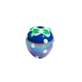 Blue gradient strawberry shaped loose bead with white dots for DIY jewelry making - Strawberry Shape (Strawberry) / Sapphire Blue