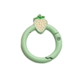 Light green strawberry spring ring buckle with metal paint finish for DIY keychain - Light Green