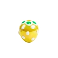 Yellow strawberry glass bead with white polka dots and green lace for DIY jewelry making - Strawberry Shape (Strawberry) / Yellow