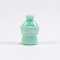 Ciondolo a forma di bottiglia di cola verde menta perlato con testo 3D per gioielli - Verde Crema UV Arcobaleno