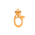 Chiusura a molla a forma di orso arancione per portachiavi fai da te e accessori - Orso / Arancione