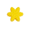 DIY yellow snowflake acrylic beads with glossy finish for handmade jewelry and keychains - Snowflake / Dark Yellow