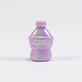 Ciondolo a forma di bottiglia di cola lilla iridescente con incisione per gioielli - Viola UV Arcobaleno