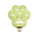 Ciondolo zampa di gatto in resina verde chiaro iridescente con anello dorato per gioielli - Verde Frutta Tinta Unita
