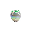 Iridescent glass strawberry charm bead with white dots for DIY jewelry making - Strawberry Shape (Strawberry) / Gray