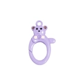 Anello a molla viola a forma di orso per accessori portachiavi fai-da-te - Orso / Viola scuro