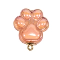 Ciondolo zampa di gatto rosa iridescente in resina con anello in metallo dorato - Arancione Chiaro Trasparente