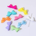 Matte finish colorful bow beads for DIY crafts in nine assorted vibrant colors - Back Hole Bowtie (45*20mm)