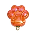 Ciondolo zampa di gatto perlato rosa con anello dorato per accessori gioielli fai da te - Arancione Scuro Tinta Unita