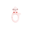 Chiusura a molla a forma di orso rosa, accessorio fai-da-te per portachiavi in lega - Orso / Rosa Intenso