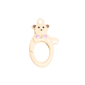 Gancio a molla orso beige in lega connettore per portachiavi e decorazioni borse DIY - Orso / Pompelmo
