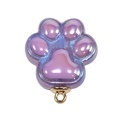 Ciondolo a zampa di gatto cangiante viola-rosa con anello dorato per gioielli fai-da-te - Viola Glitterato