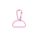 Moschettone rosa con anello a D girevole a 360 gradi per accessori portachiavi DIY - Rosa
