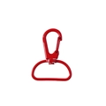 Chiusura a molla in metallo rosso acceso con anello a D per accessori portachiavi - Rosso