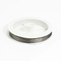 Silver jewelry steel wire on white plastic spool for DIY handmade jewelry crafts - 0.3mm Diameter (80m Spool) / Steel