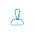 Sky blue metal spring hook and round swivel snap ring for DIY keychain accessories - Sky Blue
