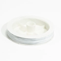 Spool of white beading wire for DIY jewelry making and handmade crafts material - 0.3mm Diameter (80m Spool) / White