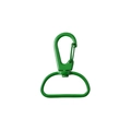 Vibrant lime green swivel lobster clasp with D-ring for DIY bag and keychain projects - Dark Green