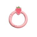 Pink round strawberry spring o-ring hook DIY key ring accessory for jewelry making - Light Pink