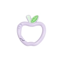 Portachiavi con anello a molla a forma di mela lavanda e ciondolo a foglia verde DIY - Viola Chiaro (Nuovo)