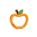 Portachiavi a forma di mela arancione con foglia verde e chiusura a molla resistente - Arancione Chiaro (Nuovo)