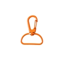 Bright orange alloy spring snap hook with a 360-degree rotating D-ring for DIY projects - Orange