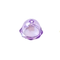 Transparent purple bell-shaped DIY bead with wavy edges for jewelry and keychains - Amethyst