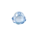 Hellblaue transparente Glockenperle mit gewellten Blütenblattkanten für DIY-Schmuck - Transparentes Blau