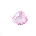 DIY Zubehör hellrosa lichtdurchlässige Glockenperle mit Wellenrand für Schlüsselanhänger - Transparentes Rosa