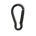 Zwarte legering karabijnhaak in peervorm met veerclip voor DIY sleutelhanger accessoires - Zwarte Pompoen Gesp