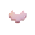 Iridescent pixel heart charm in pink and purple gradient for DIY jewelry making - Iridescent Inner Heart / Pink