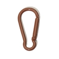 Peervormige donkerbruine metalen karabijnhaak voor DIY sleutelhangers en accessoires - Koffie Pompoenvorm