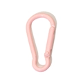 Pink matte metal pear-shaped carabiner with spring gate for keychains and accessories - Lotus Pink Gourd Buckle