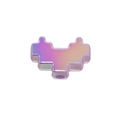 DIY acrylic heart pixel bead with AB iridescent coating for mobile phone chains - Iridescent Inner Heart / Purple