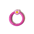 Chiusura a molla rotonda rosa in lega con ciondolo a cuore per portachiavi fai-da-te - Stile Cuore / Rosa Rossa