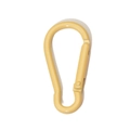 Pear-shaped cream beige alloy carabiner with spring gate for DIY keyrings - Apricot Gourd Buckle