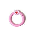 Chiusura a molla rosa a forma di cuore in lega per portachiavi fai da te - Stile Cuore / Pesca