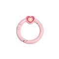 Anello a molla in metallo rosa con cuore per portachiavi fai-da-te e borse - Stile Cuore / Rosa Chiaro