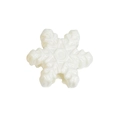Pearlescent white snowflake acrylic bead for DIY jewelry making and craft projects - Snowflake / White