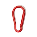 Red D-shaped metal carabiner with spring gate for DIY keychain and outdoor gear - Dark Red Gourd Style