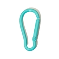 Mint green matte alloy spring carabiner ring for DIY keychains and accessories - Emerald Gourd Style