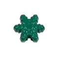 Dark green snowflake acrylic bead with glossy finish for DIY jewelry and crafts - Snowflake / Dark Green