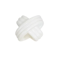 White knotted acrylic cross flower charm for DIY necklace and handmade crafts - Prepared By / White