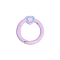 Portachiavi con anello a molla viola e ciondolo a cuore per accessori fai da te - Stile Cuore / Viola Chiaro