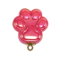 Ciondolo zampa di gatto rosa perlato con anello dorato per creazione gioielli DIY - Rosso Rosa Tinta Unita