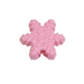 Pink pearlized snowflake acrylic bead with central hole for DIY jewelry making - Snowflake / Light Pink